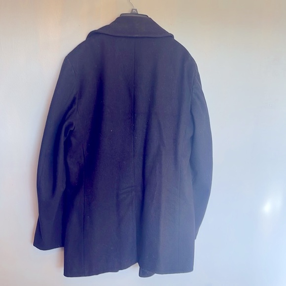 Wool Navy Blue Vintage Military Jacket - Picture 2 of 10